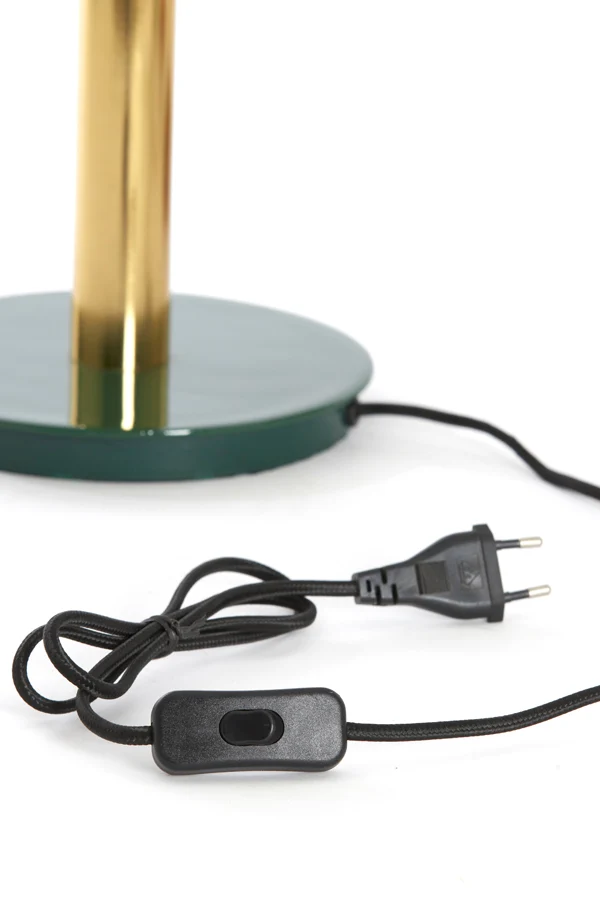 Table lamp 37x14x43 cm AYER shiny dark green+gold