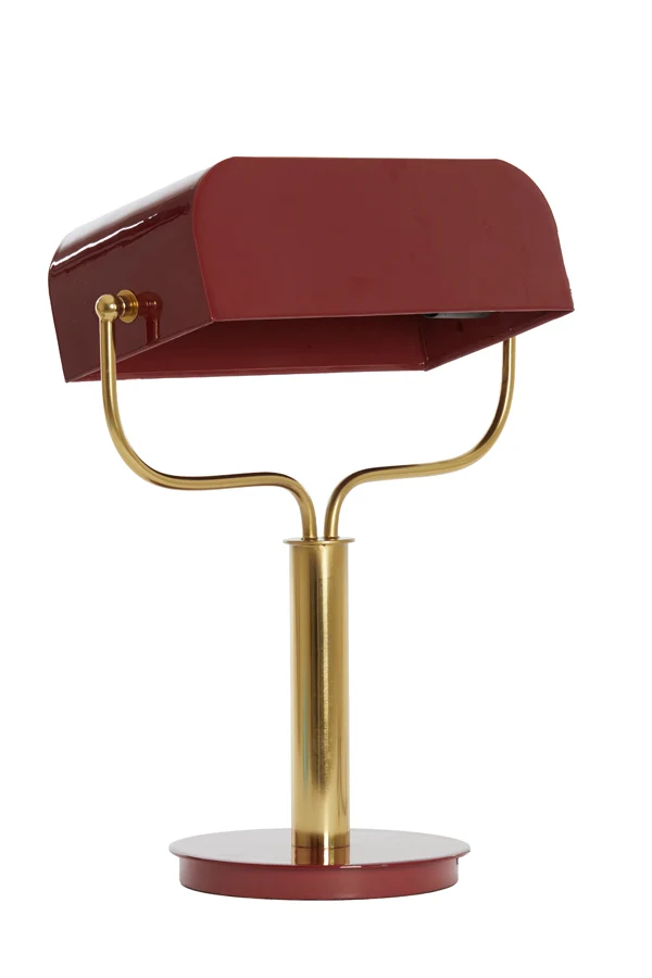 Table lamp 37x14x43 cm AYER shiny burgundy+gold