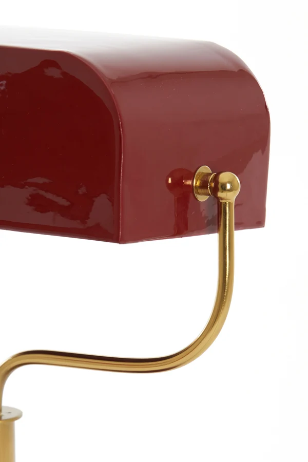 Table lamp 37x14x43 cm AYER shiny burgundy+gold