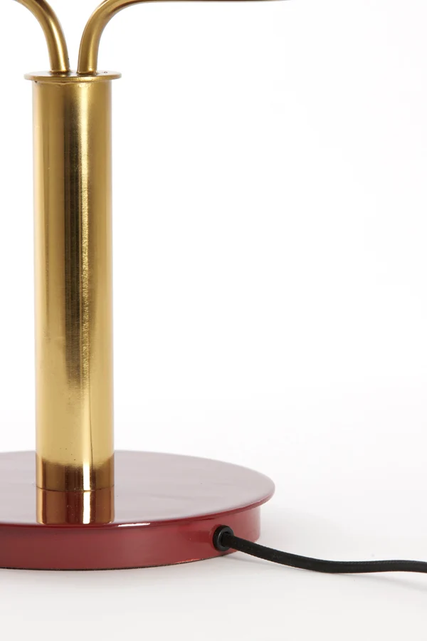 Table lamp 37x14x43 cm AYER shiny burgundy+gold