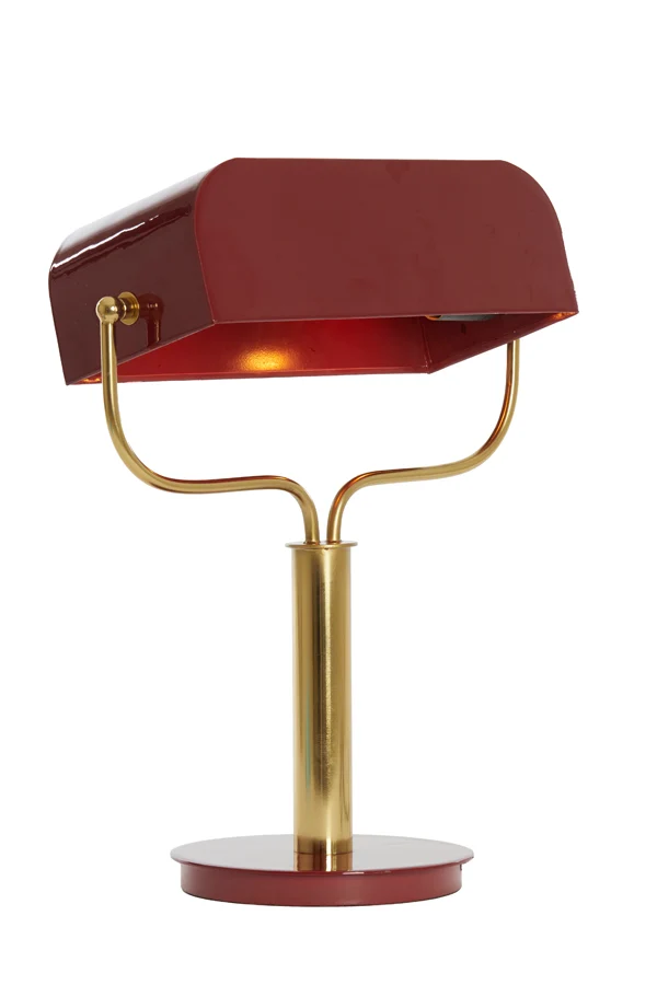 Table lamp 37x14x43 cm AYER shiny burgundy+gold