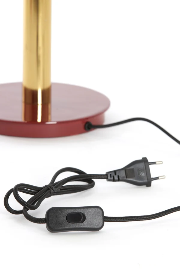 Table lamp 37x14x43 cm AYER shiny burgundy+gold