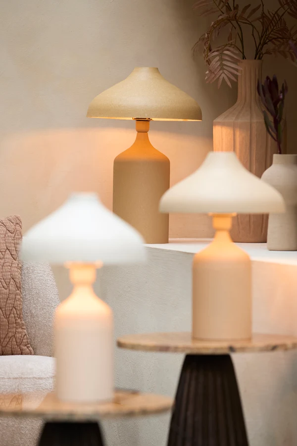 Table lamp 36x54 cm YEBRI matt sand-caramel