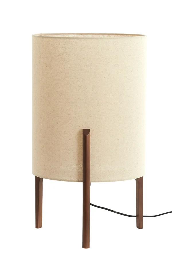 Table lamp 35x58 cm LITTO dark brown+linen natural