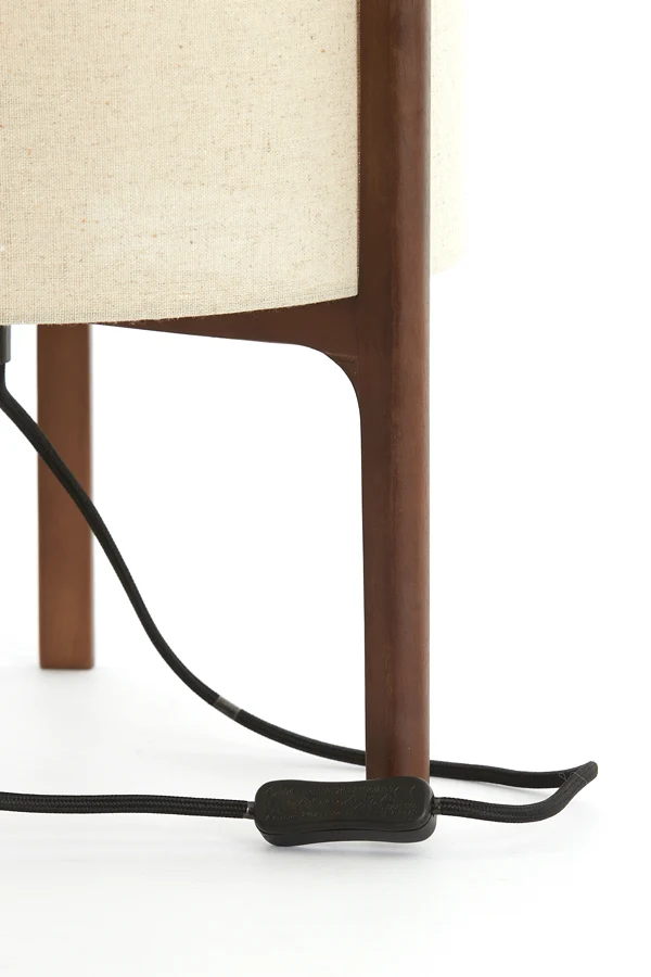Table lamp 35x58 cm LITTO dark brown+linen natural