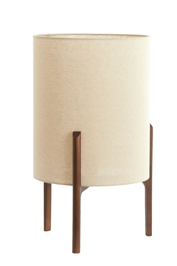 Table lamp 35x58 cm LITTO dark brown+linen natural