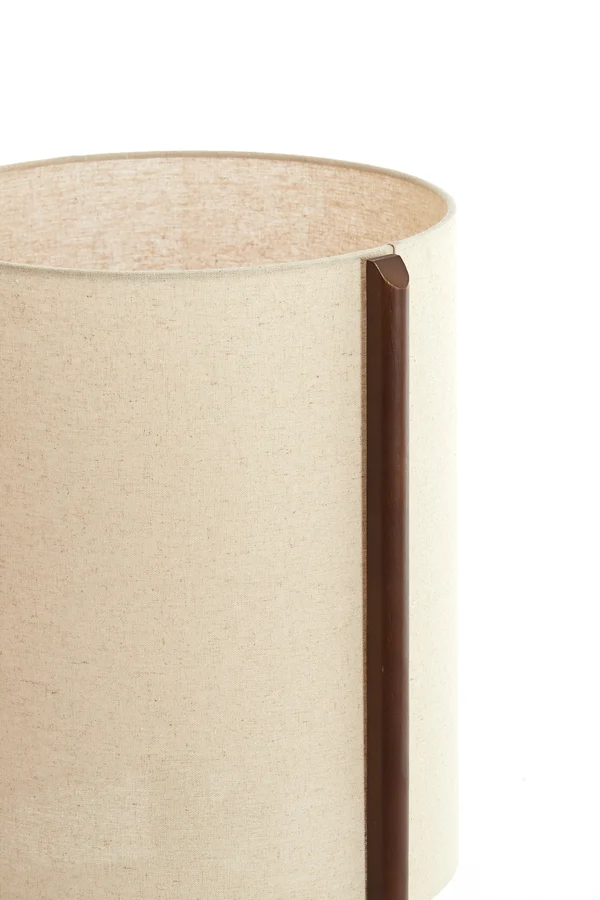 Table lamp 35x58 cm LITTO dark brown+linen natural