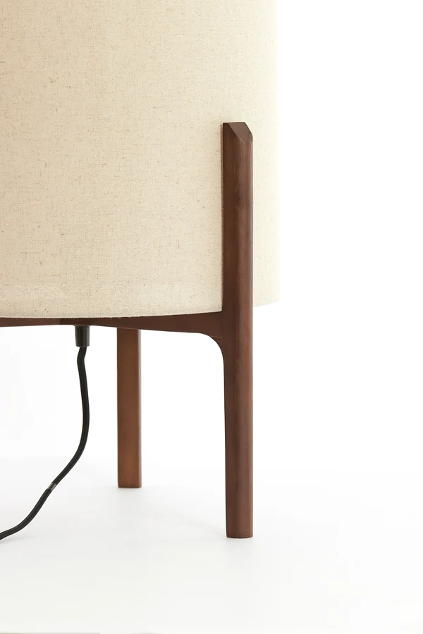 Table lamp 35x58 cm LITTO dark brown+linen natural