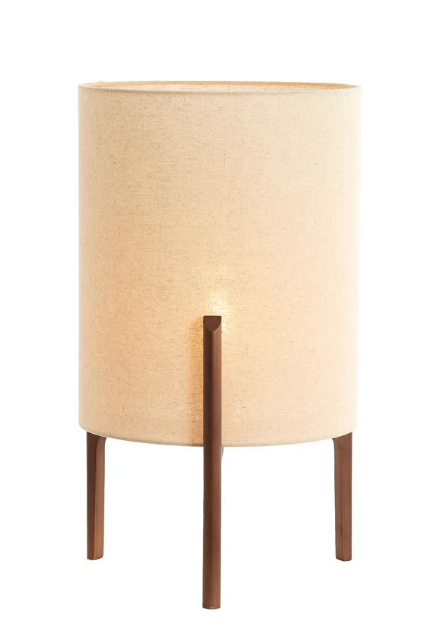 Table lamp 35x58 cm LITTO dark brown+linen natural