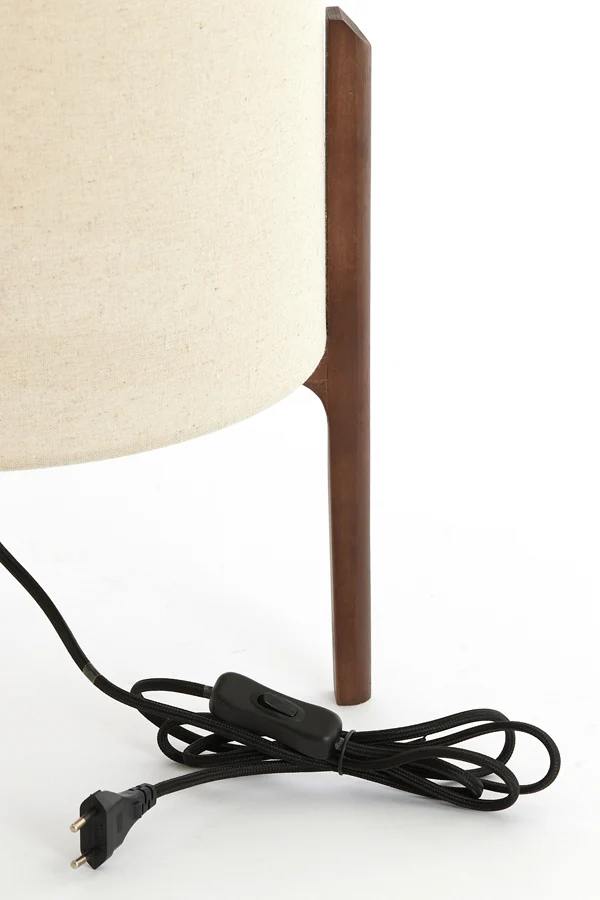 Table lamp 35x58 cm LITTO dark brown+linen natural