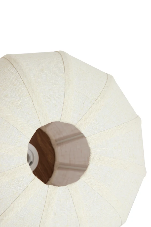 Table lamp 35x36 cm KYZO wood print natural+linen cream