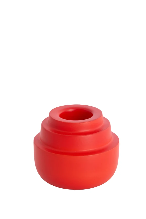 Tealight 12x10 cm SALUZZO matt dark coral