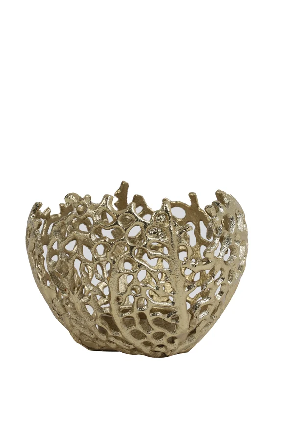 Tealight 12x10 cm SABELA antique gold