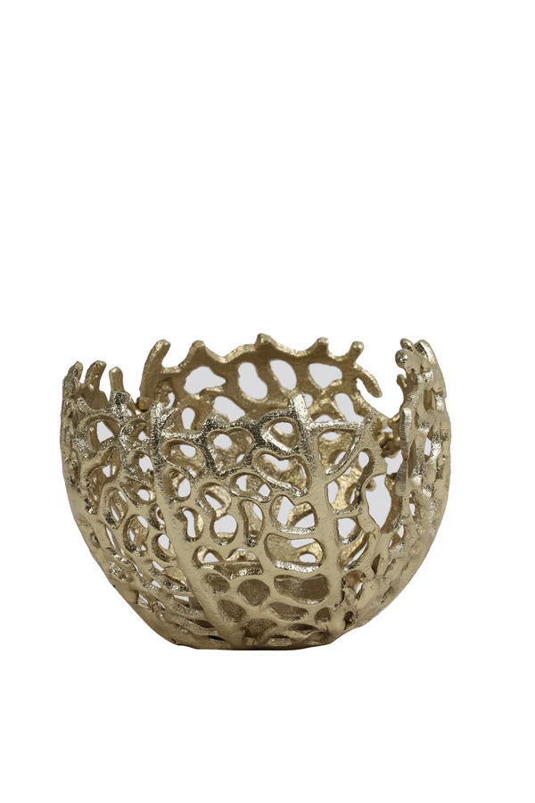 Tealight 12x10 cm SABELA antique gold