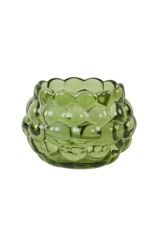 Tealight 12,5x8,5 cm HAVANA glass green