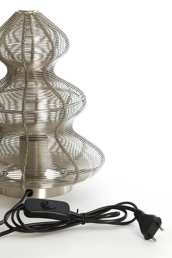 Table lamp 21x27 cm CHRISTMAS TREE shiny nickel