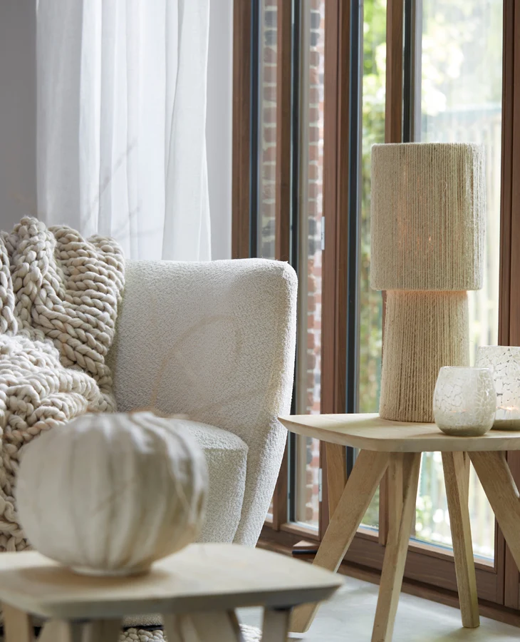 Table lamp 21,5x54,5 cm PITINO jute cream
