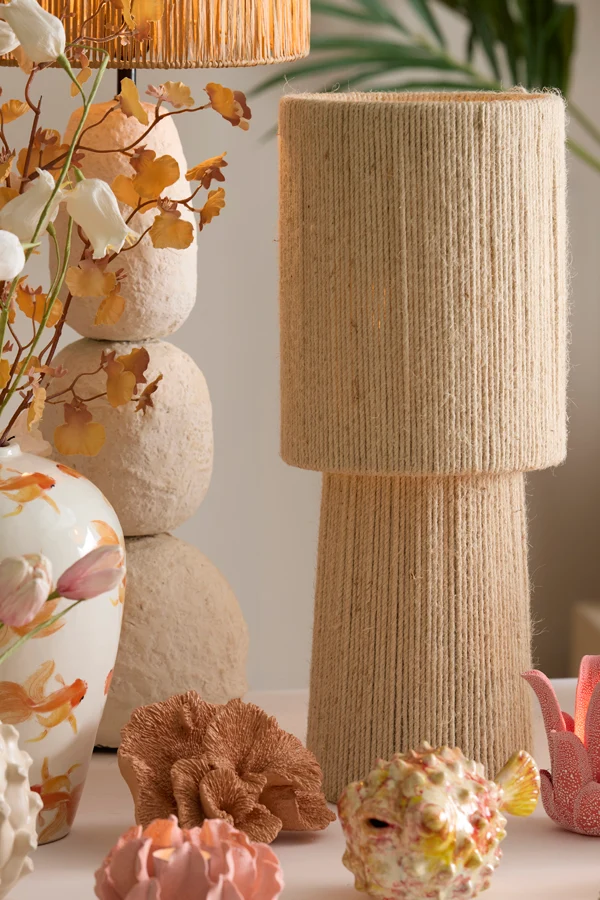 Table lamp 21,5x54,5 cm PITINO jute cream