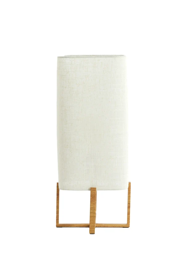 Table lamp 21,5x21,5x50,5 cm WYN wood prnt natur+linen cream