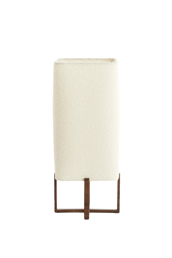 Table lamp 21,5x21,5x50,5 cm WYN wood prnt d brn+boucl cream