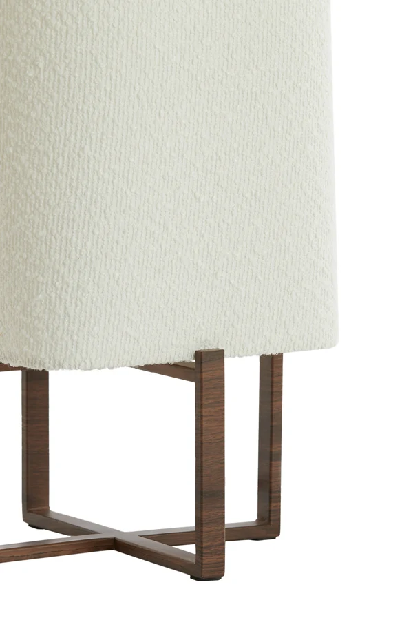 Table lamp 21,5x21,5x50,5 cm WYN wood prnt d brn+boucl cream