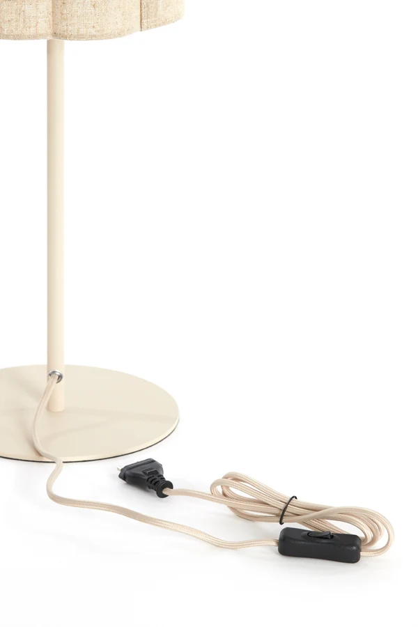 Table lamp 20x70 cm FRINGE natural+cream
