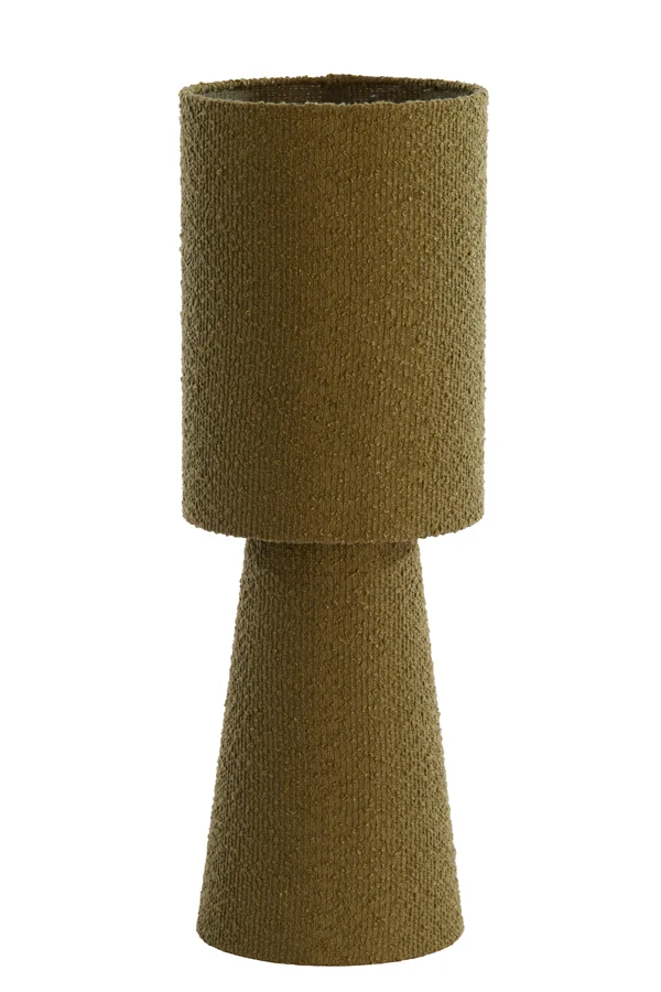 Table lamp 20x58 cm MIKKEL bouclé olive green