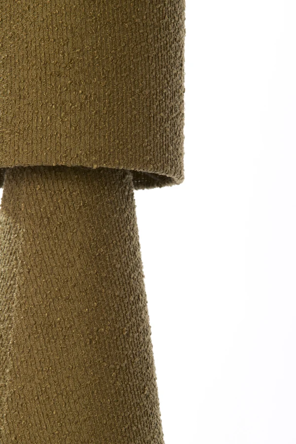 Table lamp 20x58 cm MIKKEL bouclé olive green