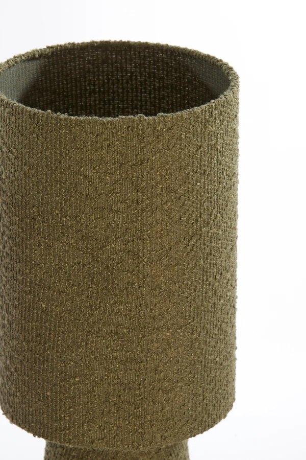 Table lamp 20x58 cm MIKKEL bouclé olive green