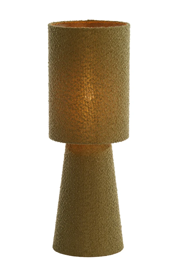 Table lamp 20x58 cm MIKKEL bouclé olive green