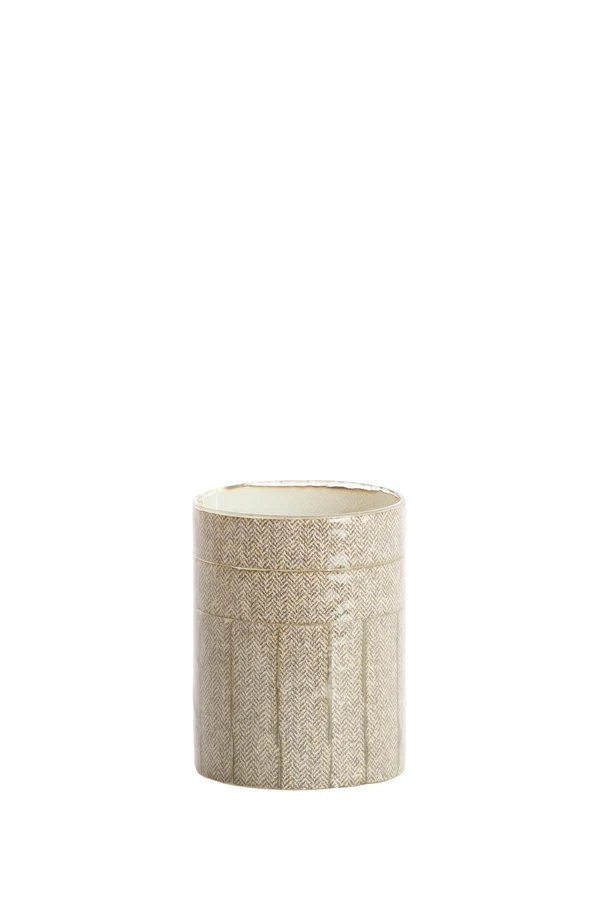 Tealight 10x13 cm BOLJUN glass clear+grey