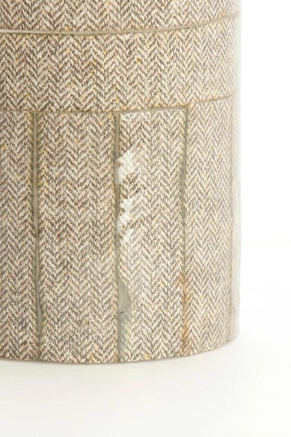 Tealight 10x13 cm BOLJUN glass clear+grey