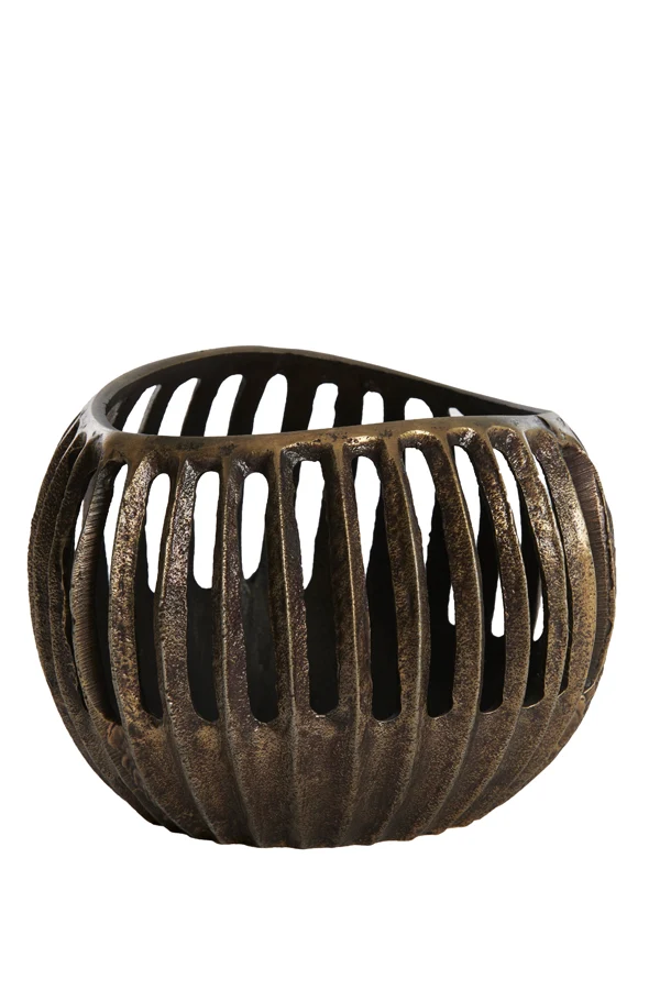 Tealight 19x15 cm CHALCO antique bronze+black
