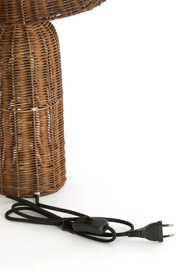 Table lamp 28,5x60 cm MANDOR rattan dark brown
