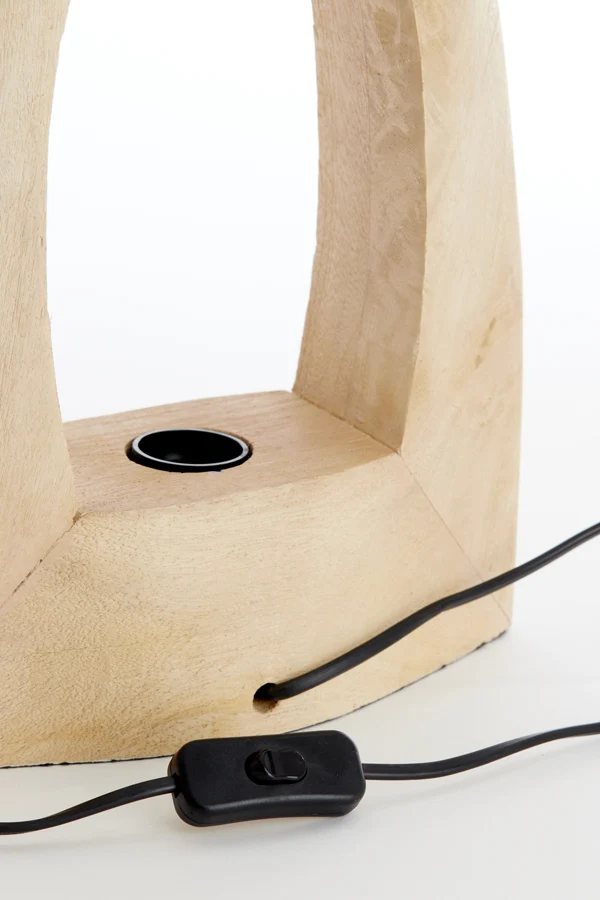Table lamp 27x10x35 cm CARINI wood matt natural