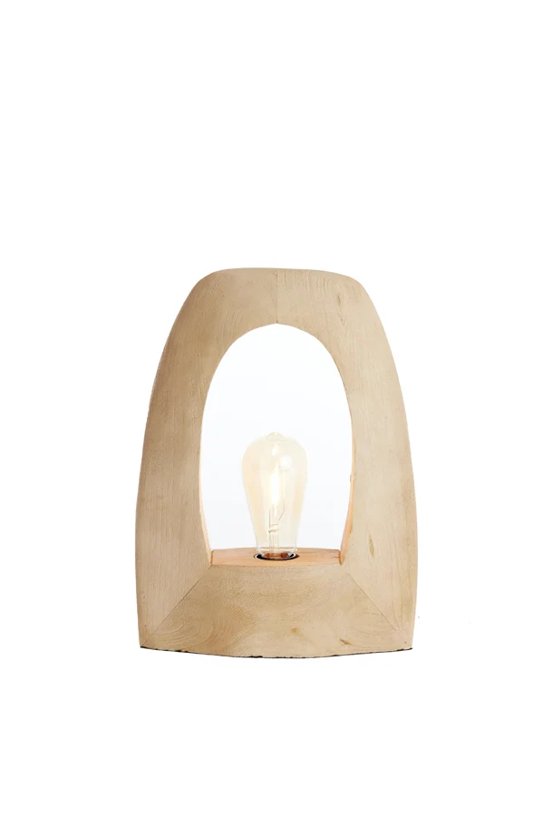 Table lamp 27x10x35 cm CARINI wood matt natural