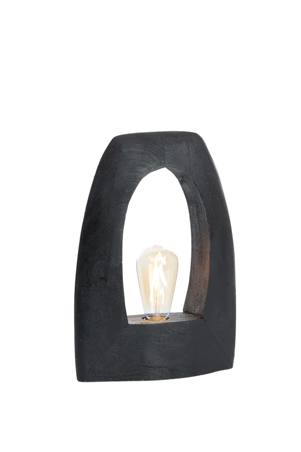 Table lamp 27x10x35 cm CARINI wood matt black