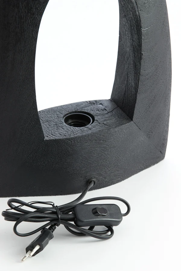 Table lamp 27x10x35 cm CARINI wood matt black