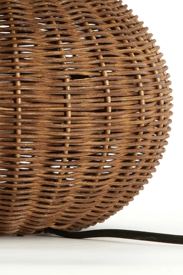 Table lamp 27,5x35 cm MAVON rattan dark brown