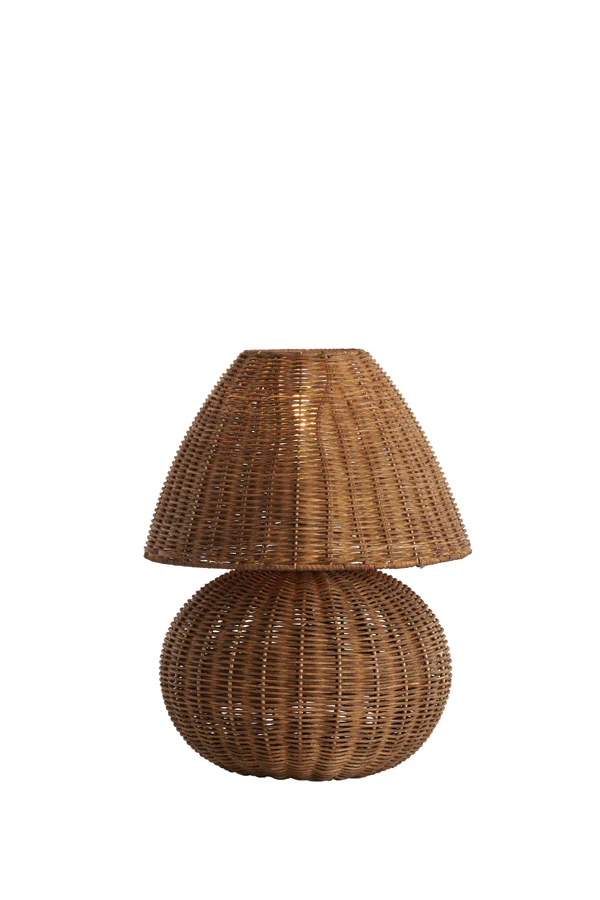 Table lamp 27,5x35 cm MAVON rattan dark brown