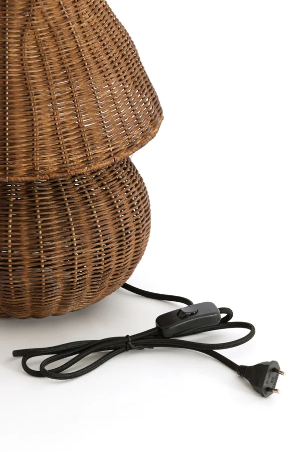 Table lamp 27,5x35 cm MAVON rattan dark brown