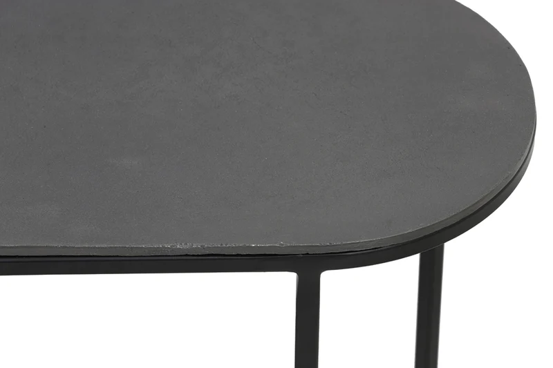 Side table S/2 max 53x26x53 cm BOCOV antique lead-black