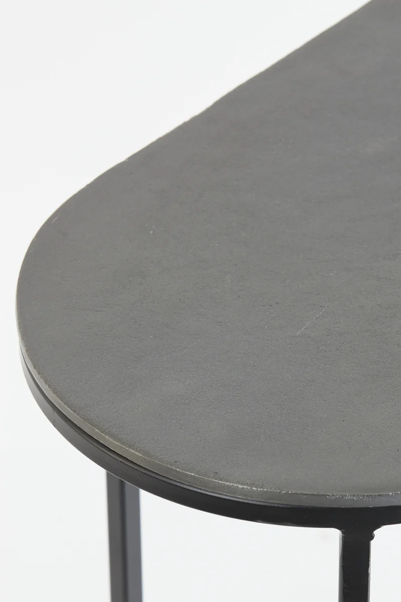 Side table S/2 max 53x26x53 cm BOCOV antique lead-black