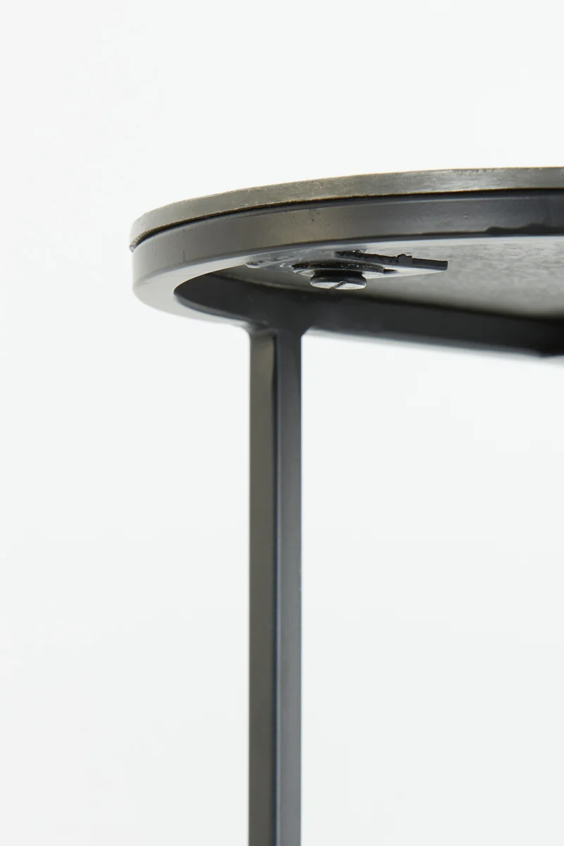 Side table S/2 max 53x26x53 cm BOCOV antique lead-black