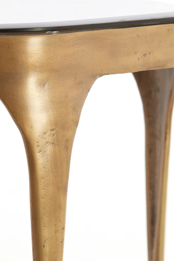 Side table S/2 max 50x45,5x50 cm AVI glass smoke+ant bronze