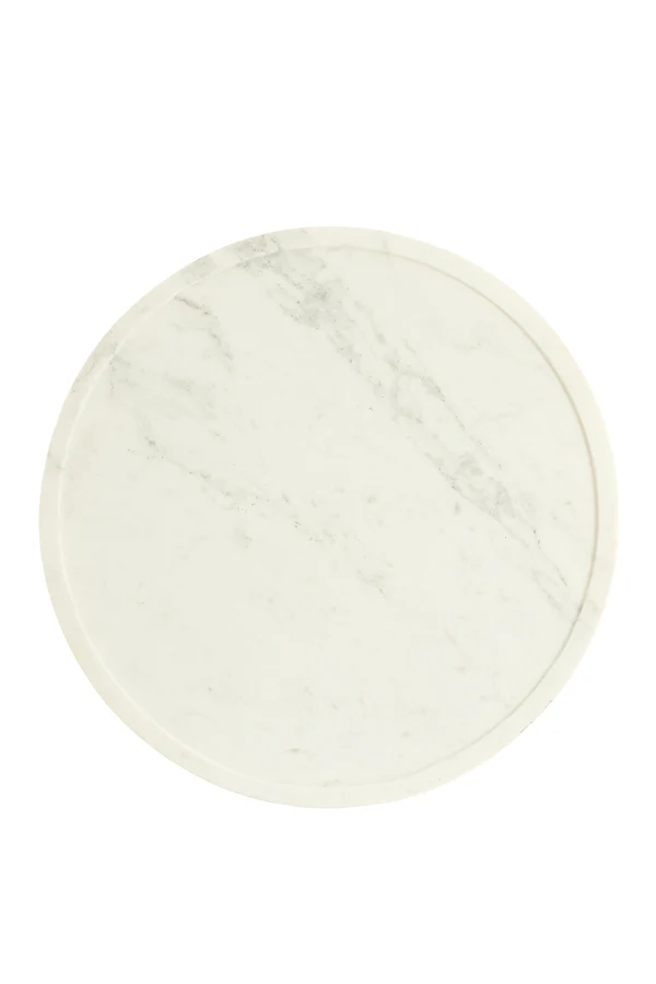 Side table S/2 max 43x53 cm PRATO marble white+ant bronze