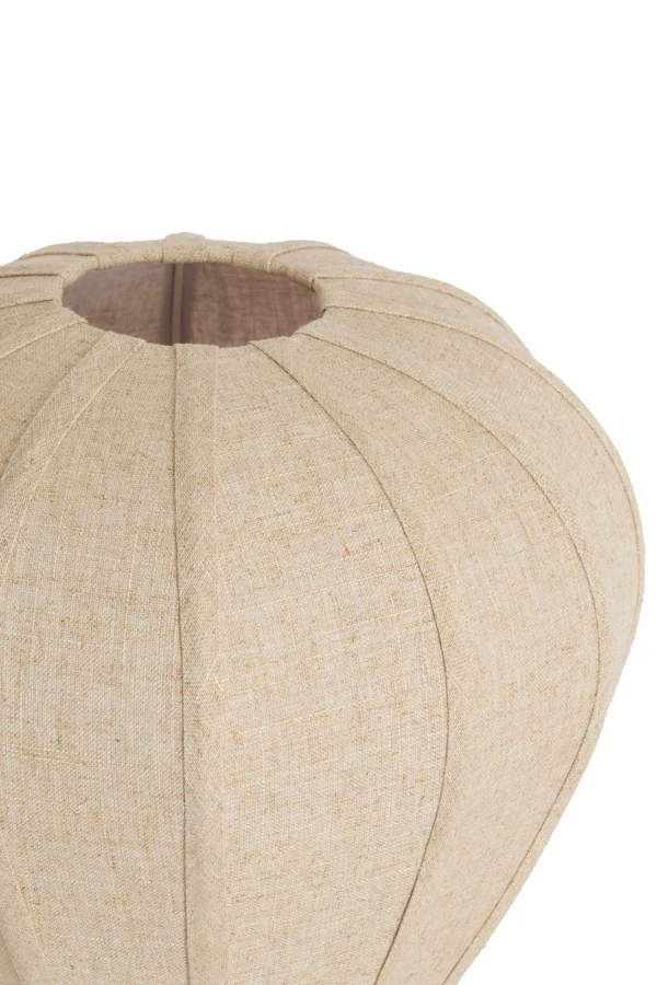 Table lamp 35x36 cm KYZO wood print d brown+linen nat.