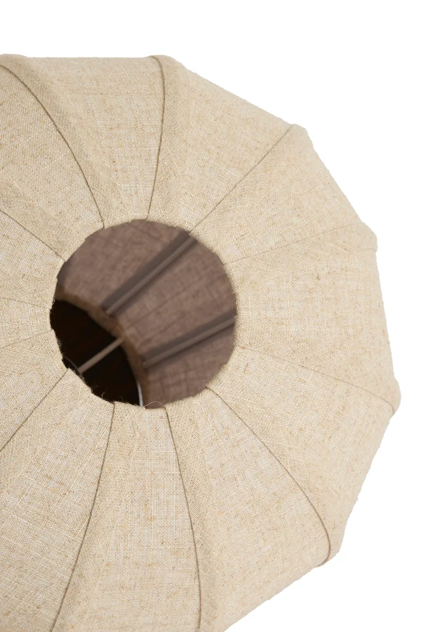 Table lamp 35x36 cm KYZO wood print d brown+linen nat.