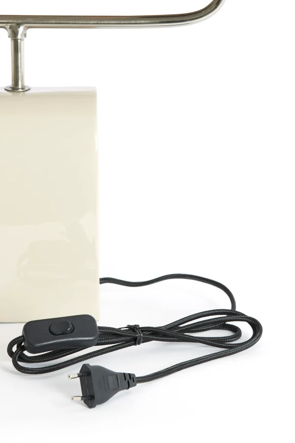 Table lamp 35x15,5x38 cm CARDONA cream+nickel satin