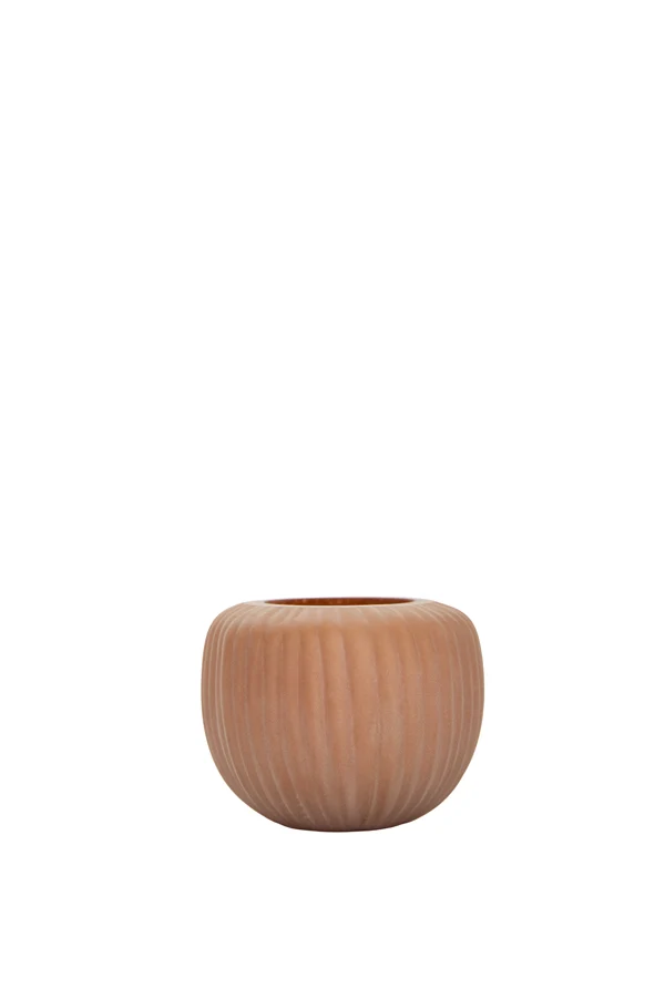 Tealight 11x9 cm OPALINE glass matt orange